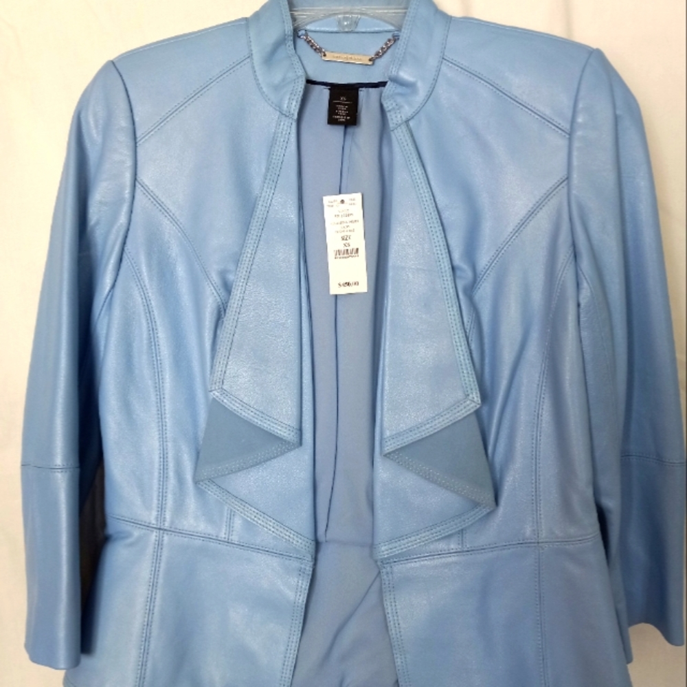 Leather blouse and blazer set - Picture 1 of 6
